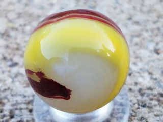 Vintage akro agate eggyolk oxblood marble 47/64 6