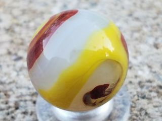Vintage akro agate eggyolk oxblood marble 47/64 7