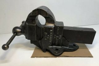 Vintage Chas Parker 4” No.  104 Machinist Mechanics Vise 47lbs Restored Usa Made