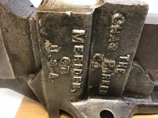 Vintage Chas Parker 4” No.  104 Machinist Mechanics Vise 47lbs Restored USA Made 2