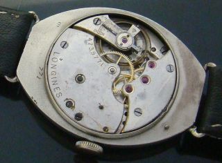 VTG 1928 LONGINES MILITARY SS MENS WATCH CAL 13.  34 SECOND AT SIX 12