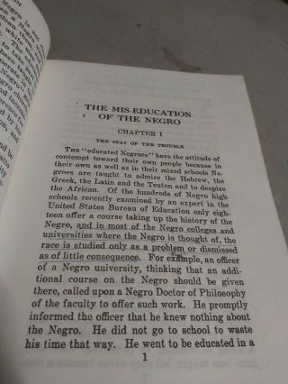 The Mis - Education of the Negro 1933 PB First Printing Rare Book 12
