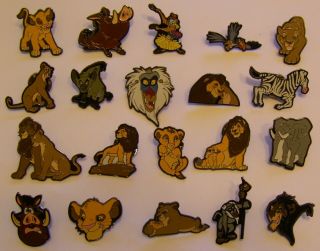 Complete Set 20 Pins Disney Lion King Caph Belgium Rare Vintage Pin Badge Z4x
