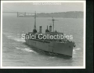 Wwii Us Navy Repair Ship Photograph Uss Ar - 7 Hector Official Photo 8x10