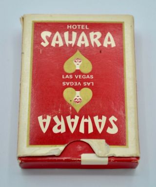 Vintage Las Vegas Sahara Casino Hotel Playing Cards NOT Open Red Deck 2