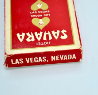 Vintage Las Vegas Sahara Casino Hotel Playing Cards NOT Open Red Deck 3