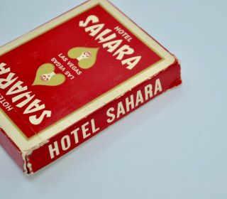 Vintage Las Vegas Sahara Casino Hotel Playing Cards NOT Open Red Deck 5