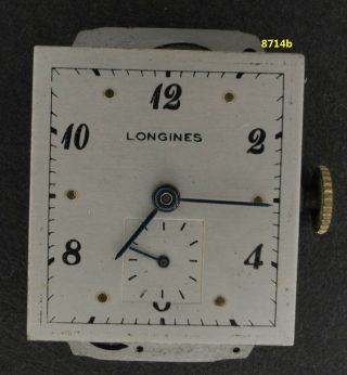 8714,  Vintage Longines 9l Movement Only,  Dial,  Running.