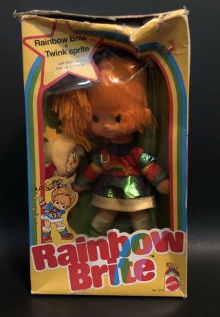 Vintage Rainbow Brite & Twink Sprite Doll Mattel 1983 -