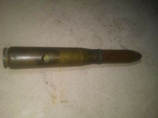 Vintage Wwii 1943 20mm Mk - 2 Inert Dummy Shell; Rare Collectable
