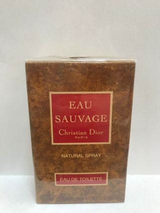 Eau Sauvage Christian Dior 3.  4oz Edt Spr Men Rare Vintage Old Package (bd20