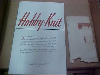 1948 Hobby - Knit Knitting Machine Rare Vintage Antique Montello Products Co 3