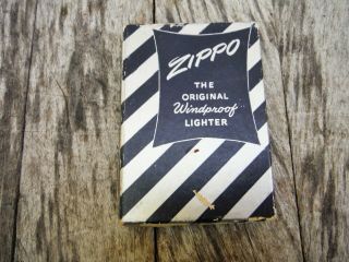 VINTAGE 1930 ' s 1940 ' s ZIPPO CIGARETTE LIGHTER WITH BOX PAT 2032695 NOS 2