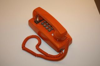 Vintage Orange Telephone Retro Wall Phone Gifts Collectors Corded