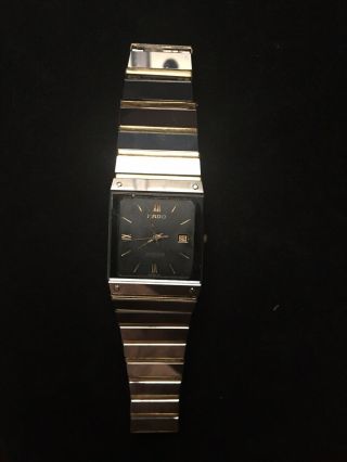 Vintage Men’s Rado Diastar Date Quartz Wristwatch Two Tone Tungsten