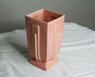 Vintage Pink Pacific Vase 3107 - Art Deco - Made In California Usa