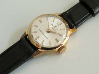 Solid Gold 14k 585 Watch Uhr Nos Vintage Swissmade Duxot