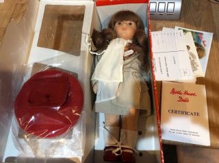 Kathe Kruse Doll 15” Ilsebill Made In Germany Rare 13/50 Red Hat Purse Jacket