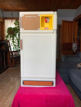 Vintage Little Tikes Kitchen Refrigerator Fridge Freezer W/ 2 Shelves Child Size