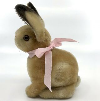 Steiff Sonny Bunny Rabbit Sitting Mohair Plush 15cm 6in 1950s 60s no ID Vintage 4