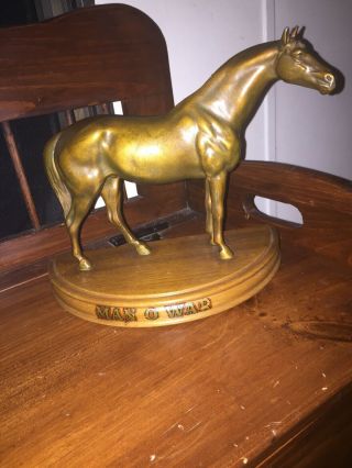 Vintage Bronze Man O War Horse Statue
