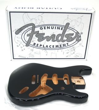 Fender Stratocaster Body Vintage Bridge Black 099 - 8003 - 706 4 Lbs 10 Oz