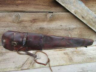 Vintage Leather Rifle Scabbard