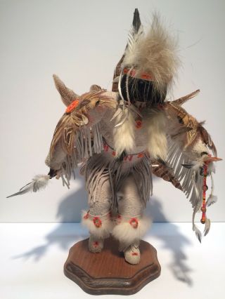 Vintage Cherokee Indian Apple Head & Natural Materials Doll Vonna Baehm W/o Tag