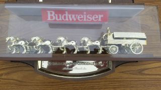 Vintage/Rare - Hanging Budweiser Clydesdale Lighted Clock NEVER DISPLAYED 4