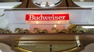 Vintage/Rare - Hanging Budweiser Clydesdale Lighted Clock NEVER DISPLAYED 6