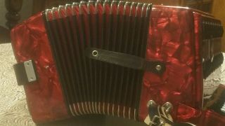 Vintage Weltmeister 3 - Row Button Accordion G - C - F - Made In Germany 8