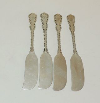 Whiting Louis Xv Sterling Set Of 4 Butter Jelly Relish Knives Mono