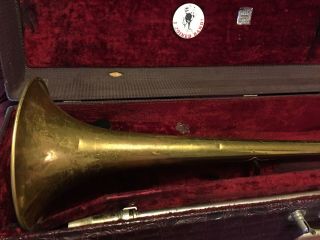 King 2b Liberty Trombone Vintage With Case H.  N.  White Co Cleveland Ohio