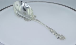 R.  Wallace & Sons Sterling Silver Large Solid Berry/casserole Spoon " Violet "