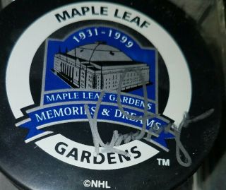Ken Dryden Hof Signed Toronto Maple Leafs Puck 1931 - 99 Memories & Dreams Vintage