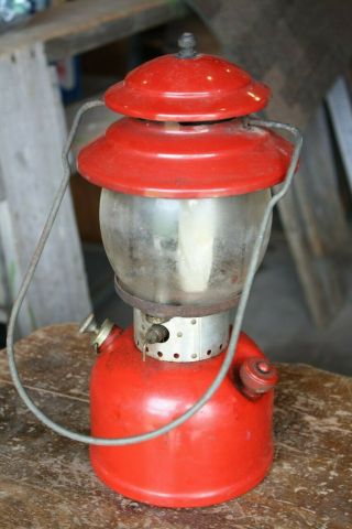 Vintage/Antique Coleman Gas Lantern,  Model 200A Red,  Sunshine Night,  Wichita, 5
