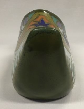 Vintage Royal Zuid Gouda Pottery Clog Holland Signed on base by Artist 4