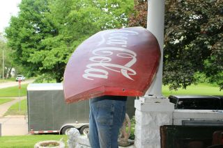 Large Vintage c.  1960 Coca Cola Fishtail Soda Pop Gas Station 60 