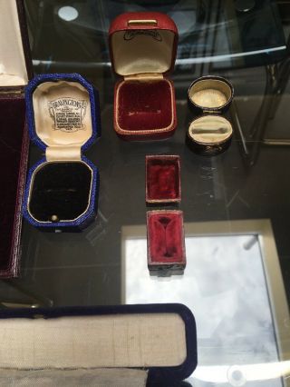 Antique Jewellery Display & Ring Boxes X7 Vintage 6