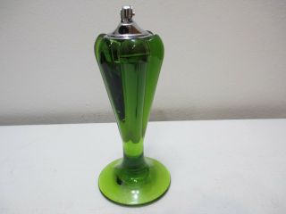 Vintage Viking Glass Cigarette Lighter 6628 Green in Color 6 3/4 