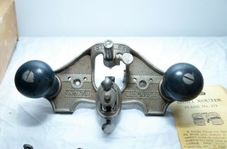 Vintage STANLEY No 71 ROUTER PLANE - w/3 Cutters 2