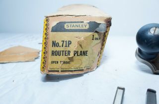 Vintage STANLEY No 71 ROUTER PLANE - w/3 Cutters 6