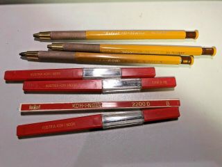 3 Vintage KOH - I - NOOR Select - O - Matic Lead Holder Drafting Pencil 5617,  Leads 2