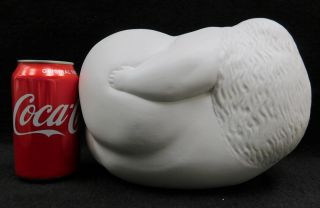 Vtg Ceramic Bisque nude sculpture RUBENESQUE Fat Girl Woman Ricardo Mesa Cuddles 2