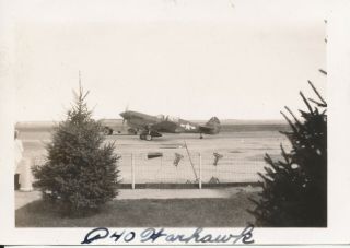 1944 Usaaf Atc 7th Fs Bismark Nd Airplane Photo 12 P - 40 Warhawk,  Fuel Truck