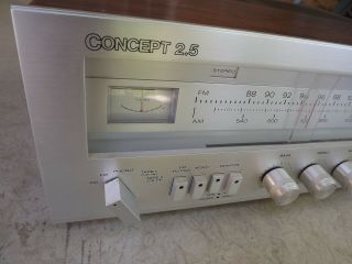 Vintage Concept 2.  5 AM/FM Stereo Receiver Tuner Cosmetically Perfect Needs TLC 3