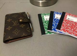 Vintage Louis Vuitton Monogram Mini Pocket Agenda Planner Notebook Cover Wallet