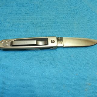 Vintage Kershaw 2420 Japan Black Silver Pocket Knife Liner Lock W/ Clip
