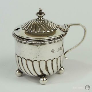 Quality Victorian Sterling Silver Mustard Pot London 1897 Horace Woodward & Co