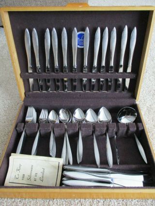 91 Pc Tradition Stainless Steel Flatwear Silverware Service For 12 Naken Box